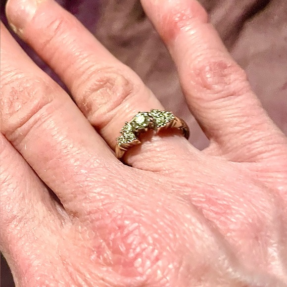 Mid-Century Two-Tone Diamond Bridal Ring - Picture 5 of 9